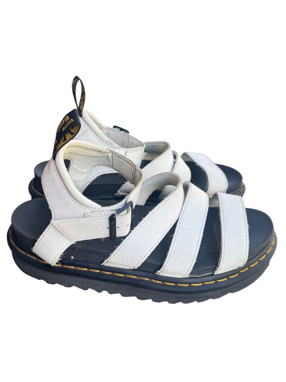 Dr. Martens Blaire White Leather Gladiator Sandals Womens Size 9 US / 7 UK / 41